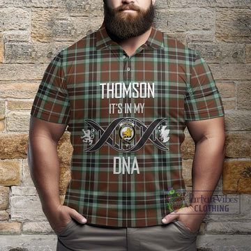 Thomson Hunting Modern Tartan Polo Shirt with Family Crest DNA In Me Style