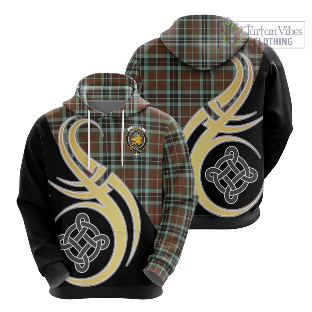 Thomson Hunting Modern Tartan Hoodie with Family Crest and Celtic Symbol Style - Tartan Vibes Clothing