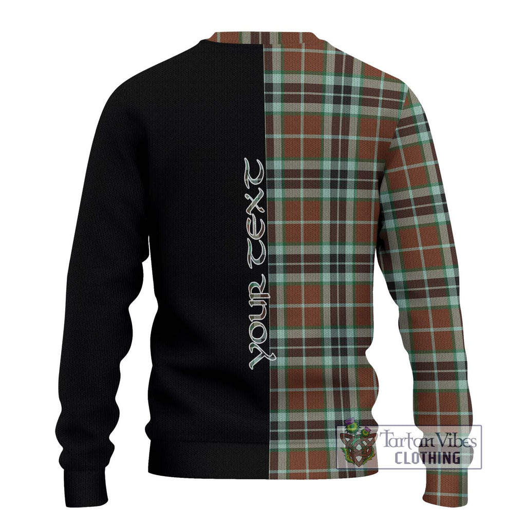 Thomson Hunting Modern Tartan Knitted Sweater with Family Crest and Half Of Me Style - Tartanvibesclothing Shop