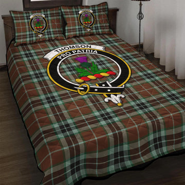 Thomson Hunting Modern Tartan Quilt Bed Set with Family Crest