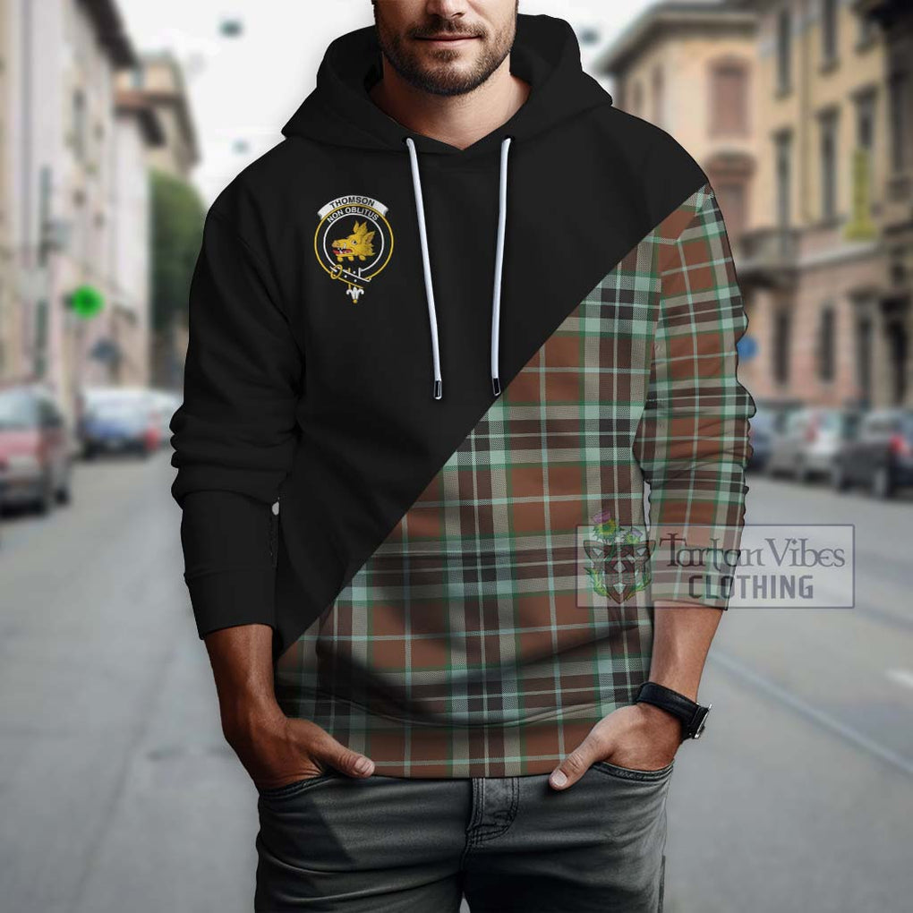 Thomson Hunting Modern Tartan Hoodie with Family Crest and Military Logo Style - Tartanvibesclothing Shop