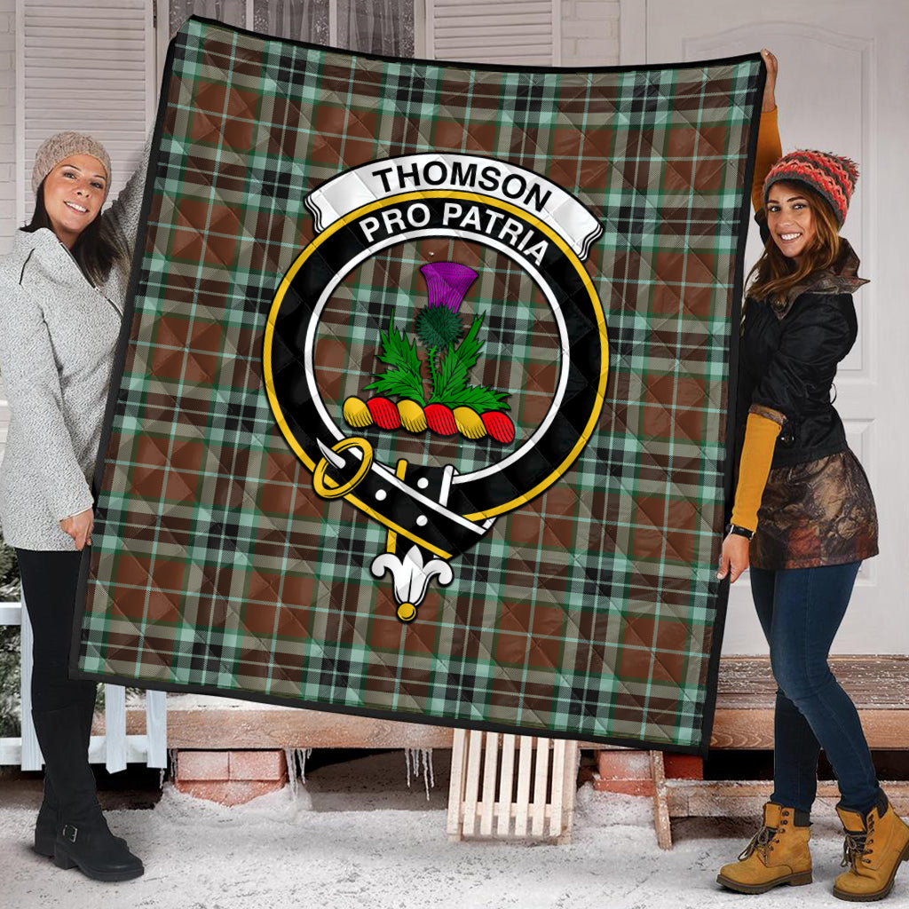 thomson-hunting-modern-tartan-quilt-with-family-crest