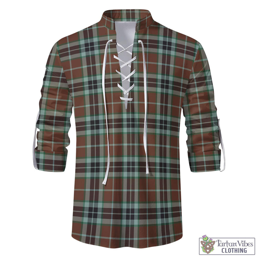 Tartan Vibes Clothing Thomson Hunting Modern Tartan Men's Scottish Traditional Jacobite Ghillie Kilt Shirt