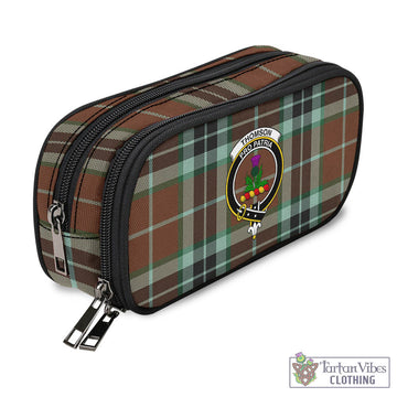 Thomson Hunting Modern Tartan Pen and Pencil Case with Family Crest