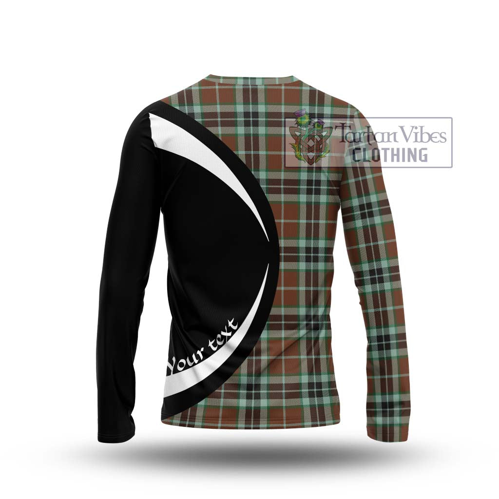 Thomson Hunting Modern Tartan Long Sleeve T-Shirt with Family Crest Circle Style - Tartan Vibes Clothing