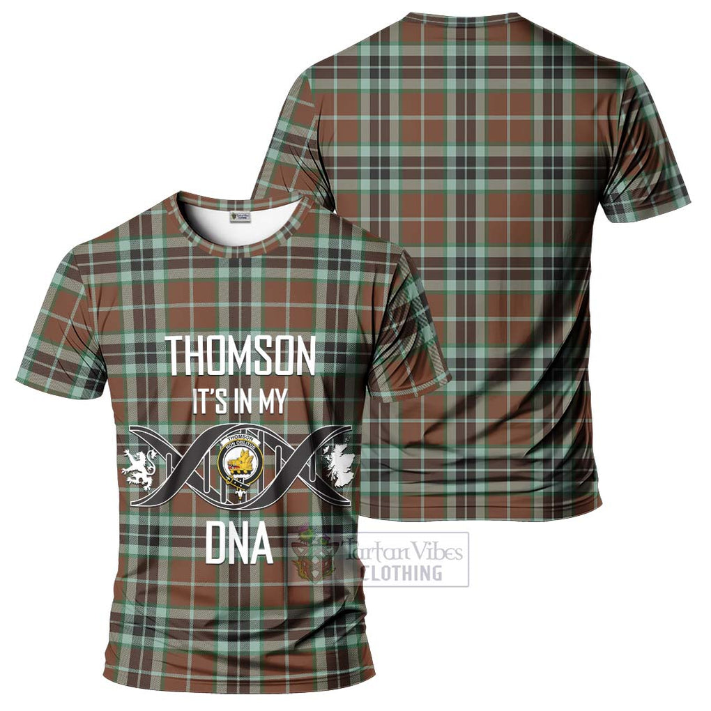 Thomson Hunting Modern Tartan T-Shirt with Family Crest DNA In Me Style - Tartan Vibes Clothing