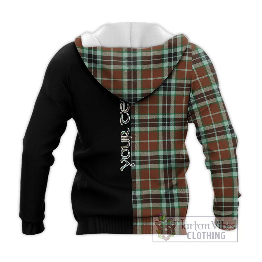 Thomson Hunting Modern Tartan Knitted Hoodie with Family Crest and Half Of Me Style - Tartanvibesclothing Shop