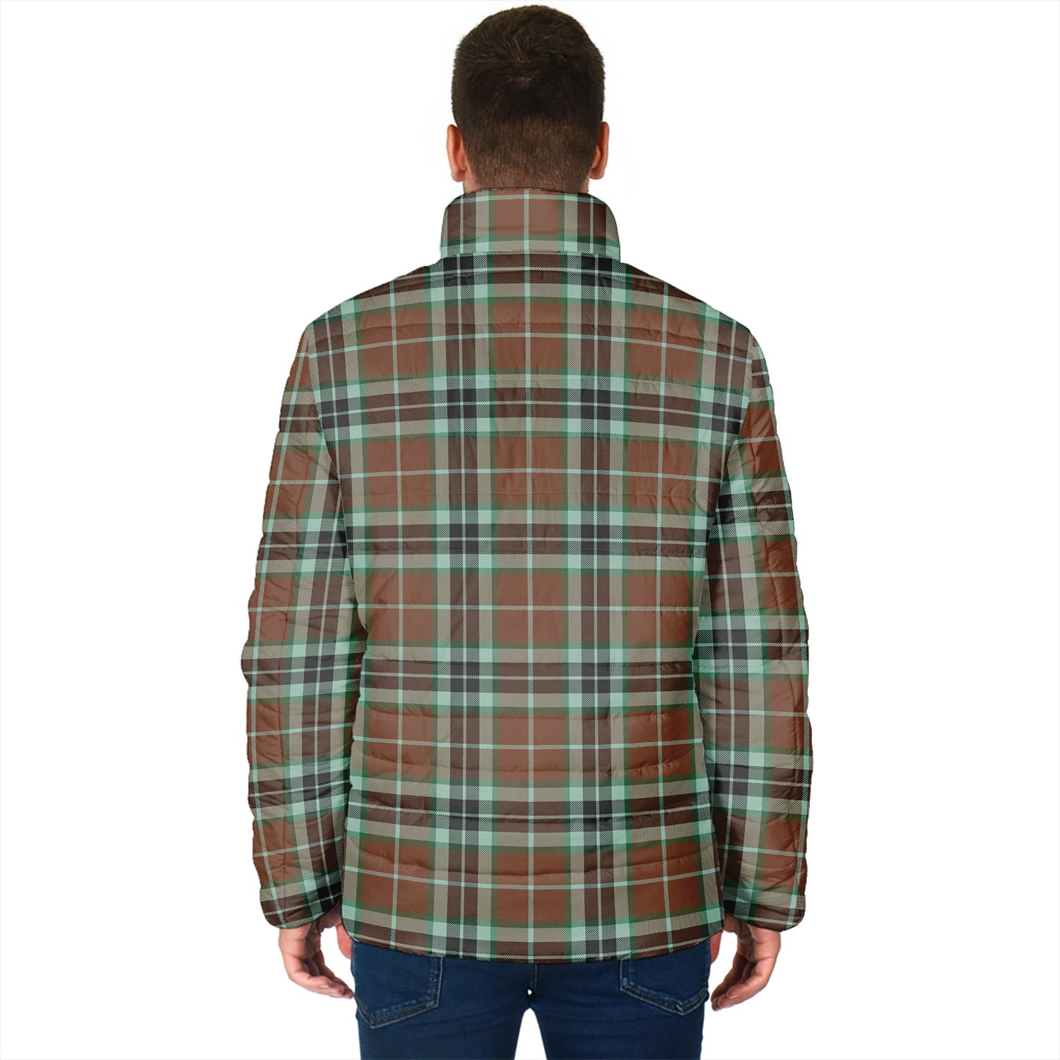 Thomson Hunting Modern Tartan Padded Jacket with Family Crest - Tartan Vibes Clothing