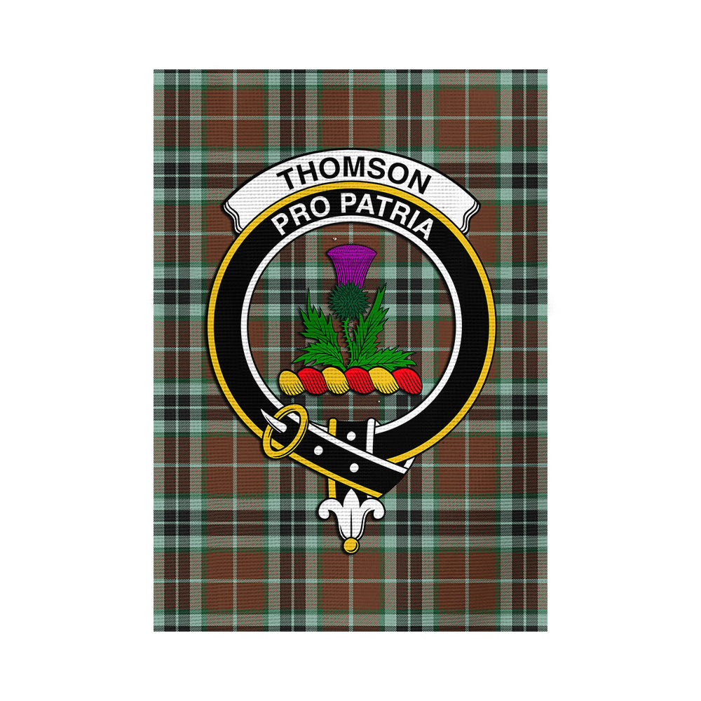 Thomson Hunting Modern Tartan Flag with Family Crest - Tartan Vibes Clothing