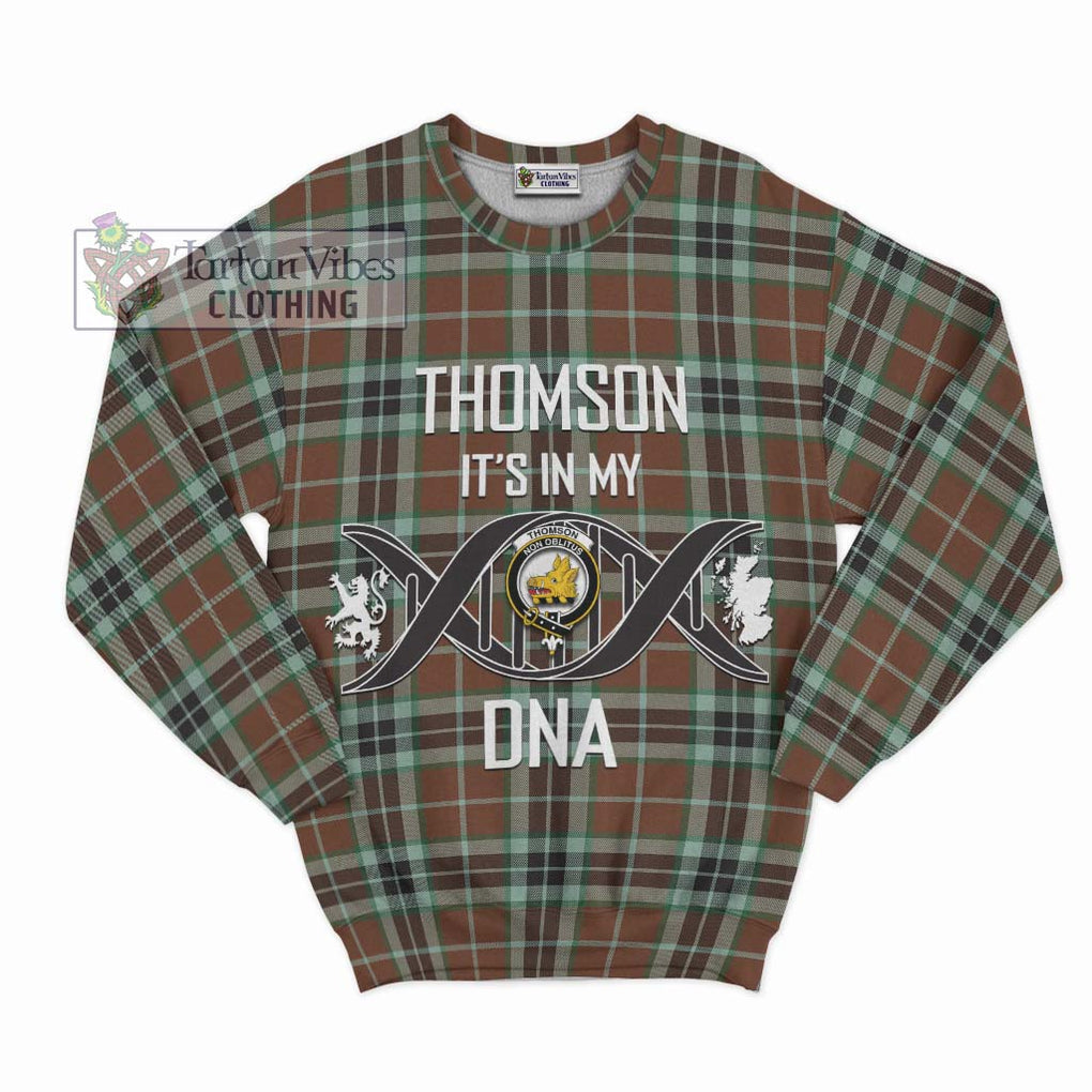 Thomson Hunting Modern Tartan Sweatshirt with Family Crest DNA In Me Style - Tartanvibesclothing Shop