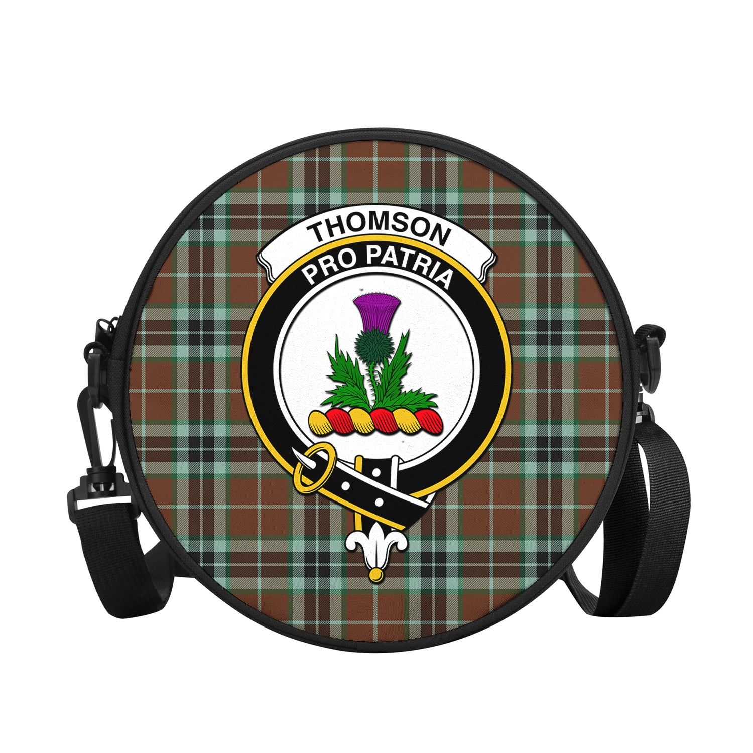 thomson-hunting-modern-tartan-round-satchel-bags-with-family-crest