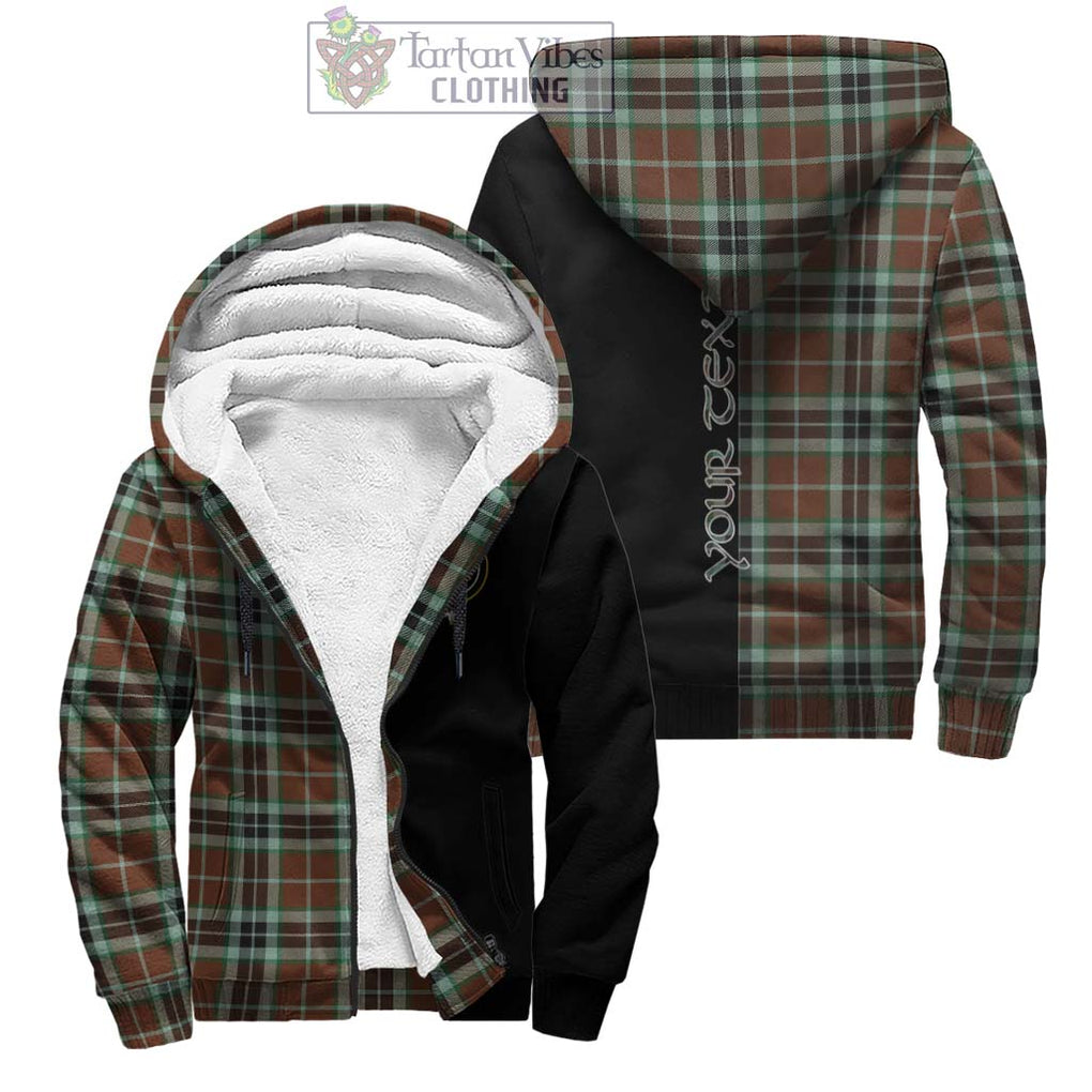 Thomson Hunting Modern Tartan Sherpa Hoodie with Family Crest and Half Of Me Style Unisex - Tartanvibesclothing Shop