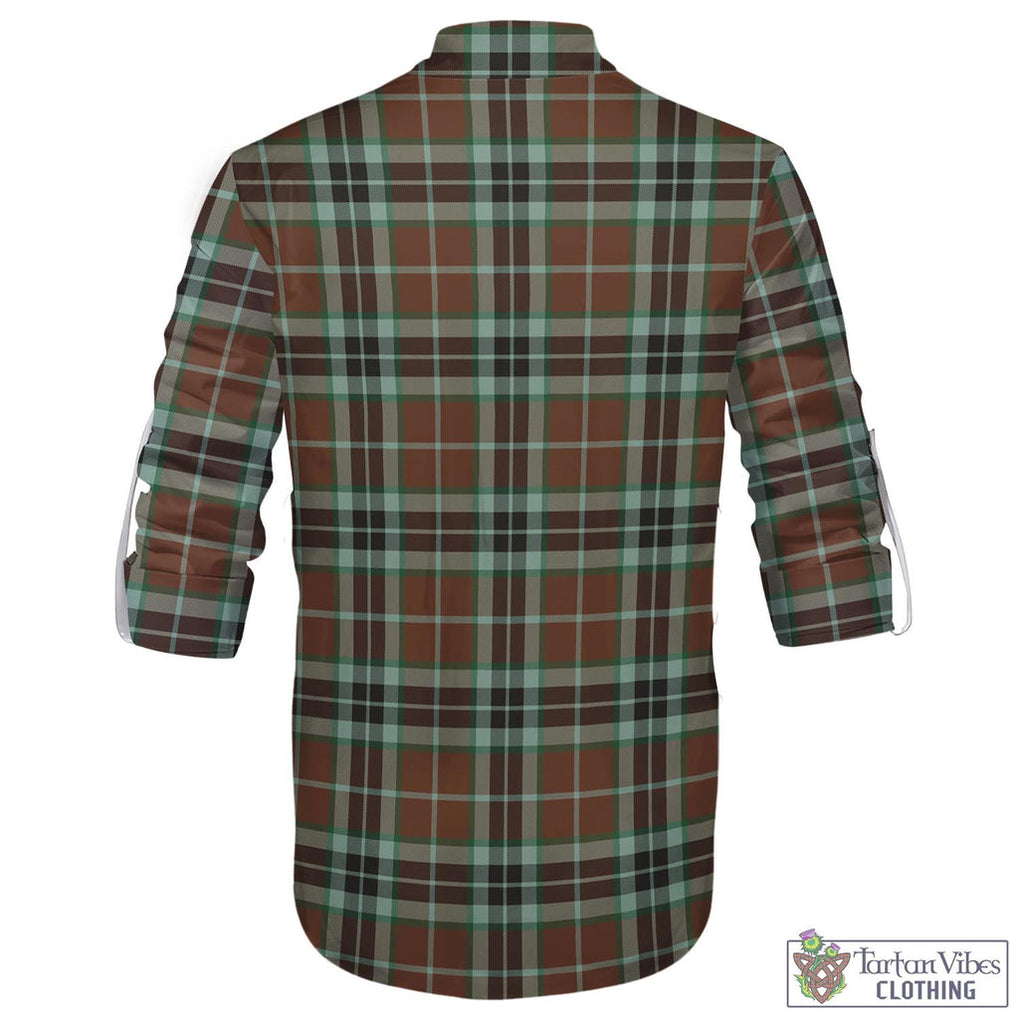 Tartan Vibes Clothing Thomson Hunting Modern Tartan Men's Scottish Traditional Jacobite Ghillie Kilt Shirt