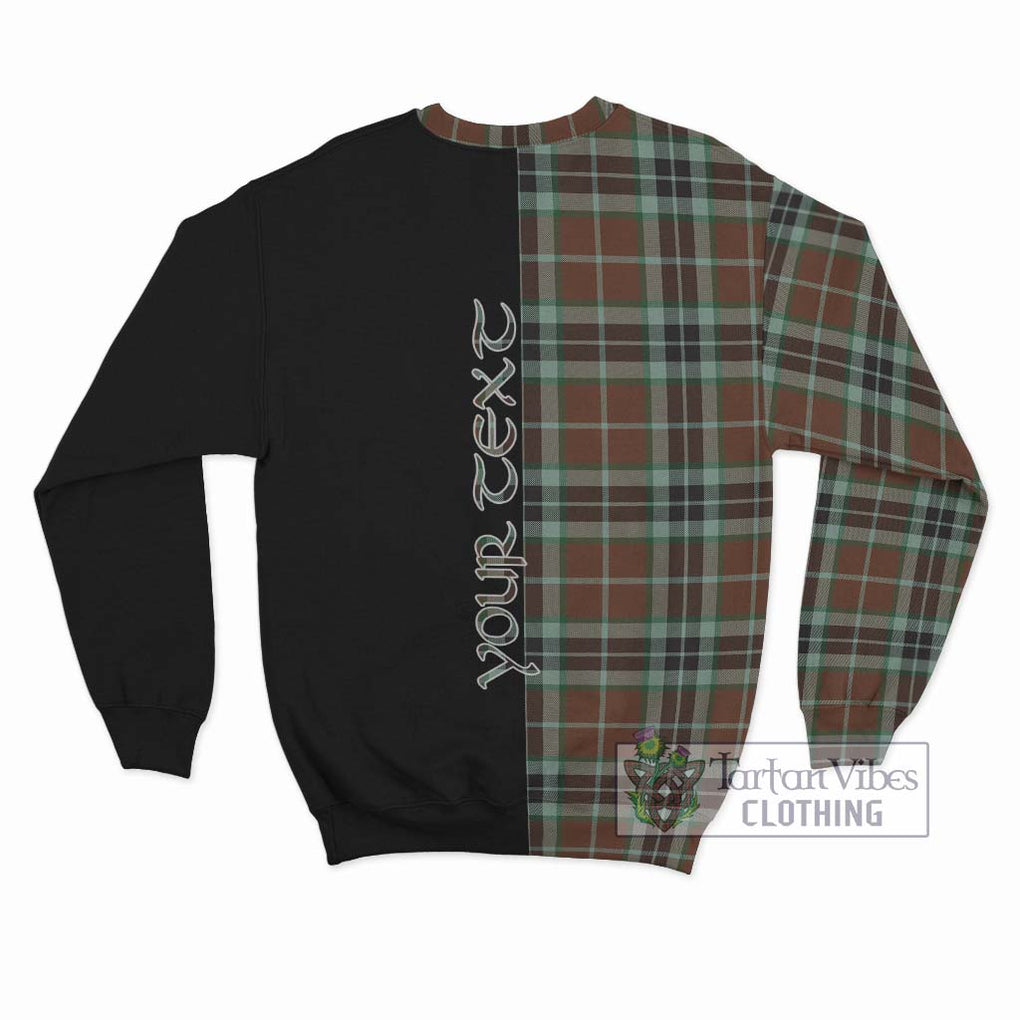 Thomson Hunting Modern Tartan Sweatshirt with Family Crest and Half Of Me Style - Tartanvibesclothing Shop