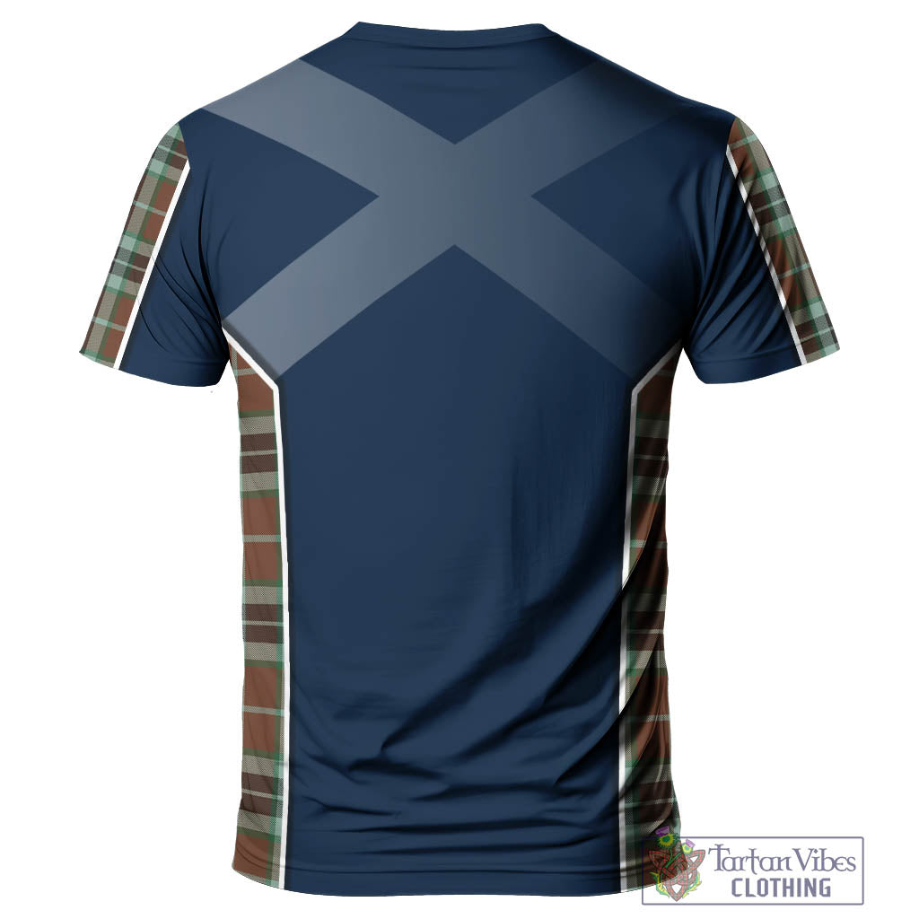 Tartan Vibes Clothing Thomson Hunting Modern Tartan T-Shirt with Family Crest and Scottish Thistle Vibes Sport Style