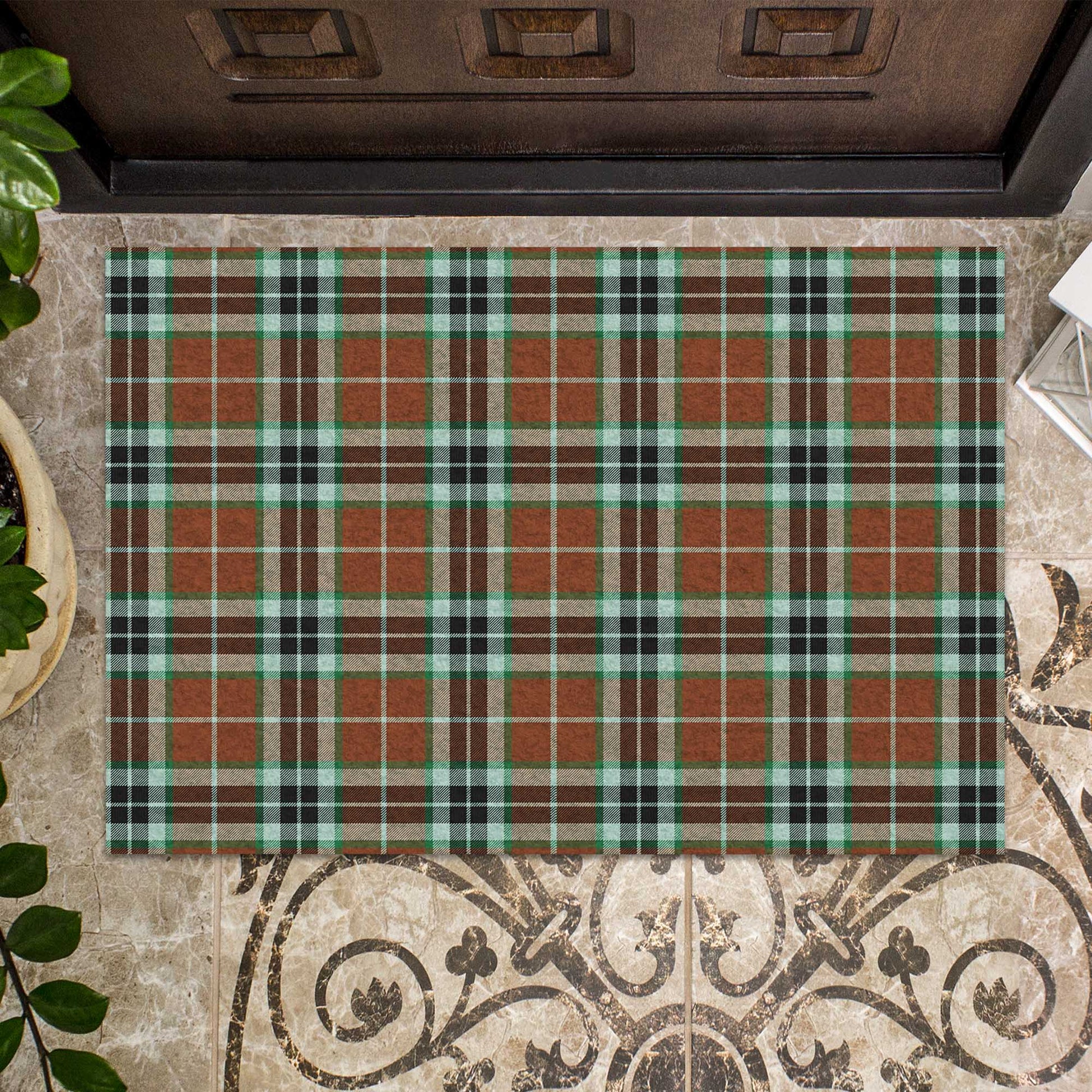 Thomson Hunting Modern Tartan Door Mat - Tartanvibesclothing Shop