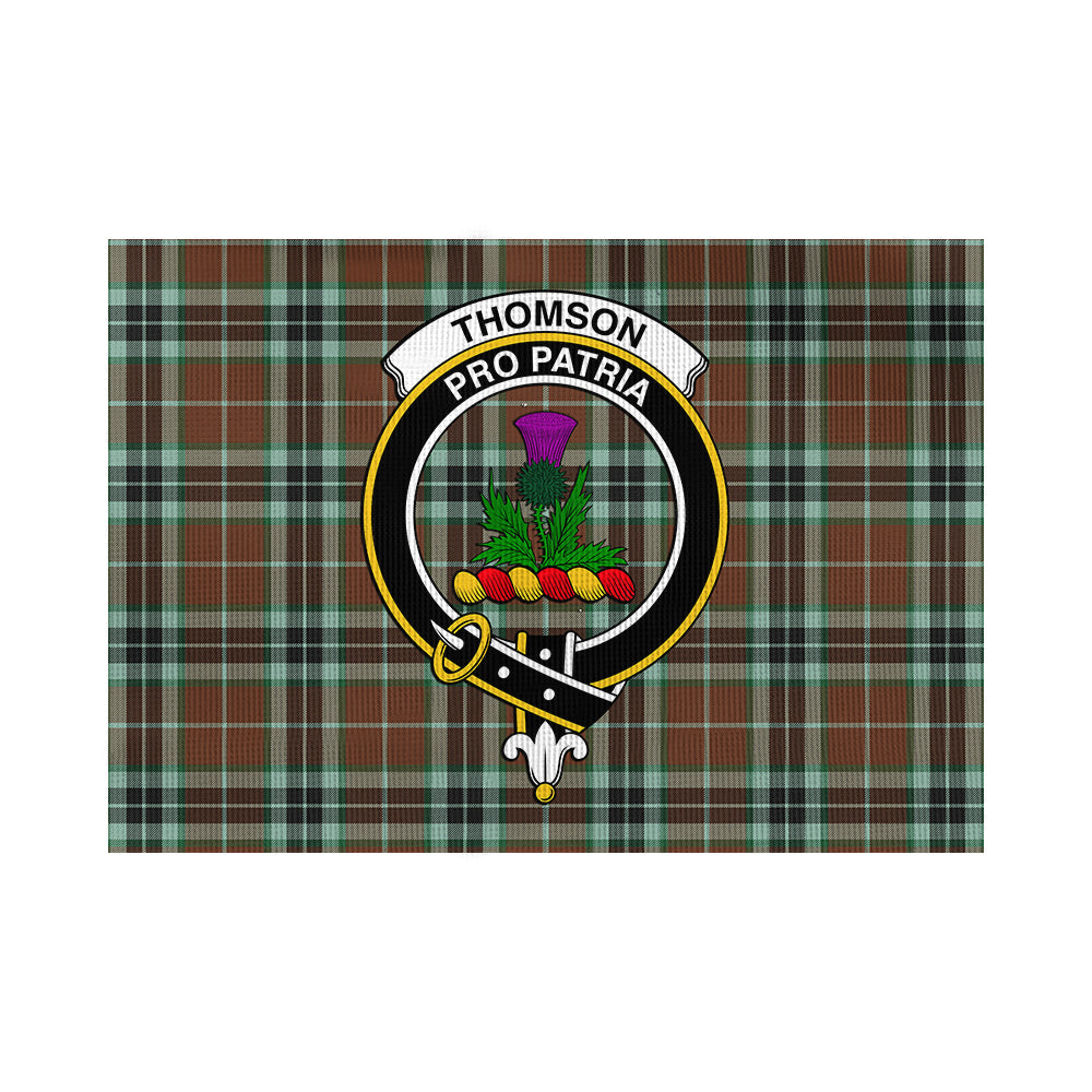 Thomson Hunting Modern Tartan Flag with Family Crest - Tartan Vibes Clothing