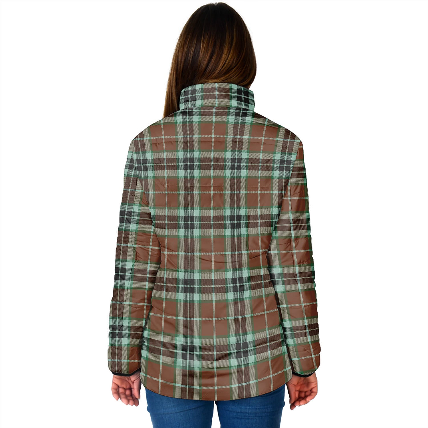 Thomson Hunting Modern Tartan Padded Jacket with Family Crest - Tartan Vibes Clothing