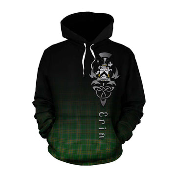 Thunder Irish Clan Cotton Hoodie with Coat of Arms Erin Go Bragh Celtic Inspired Pullover Hoodie XS - Tartan Vibes Clothing