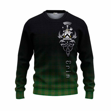 Thunder Irish Clan Knitted Sweater with Coat of Arms Erin Go Bragh Celtic Inspired Unisex - Tartan Vibes Clothing