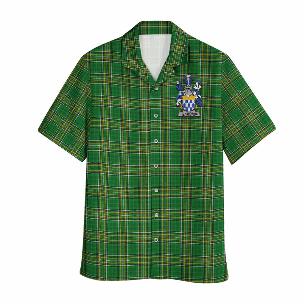Ticheborne Irish Clan Tartan Hawaiian Shirt with Coat of Arms Kid - Tartan Vibes Clothing