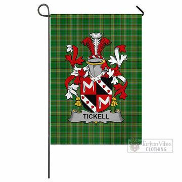 Tickell Irish Clan Tartan Flag with Coat of Arms