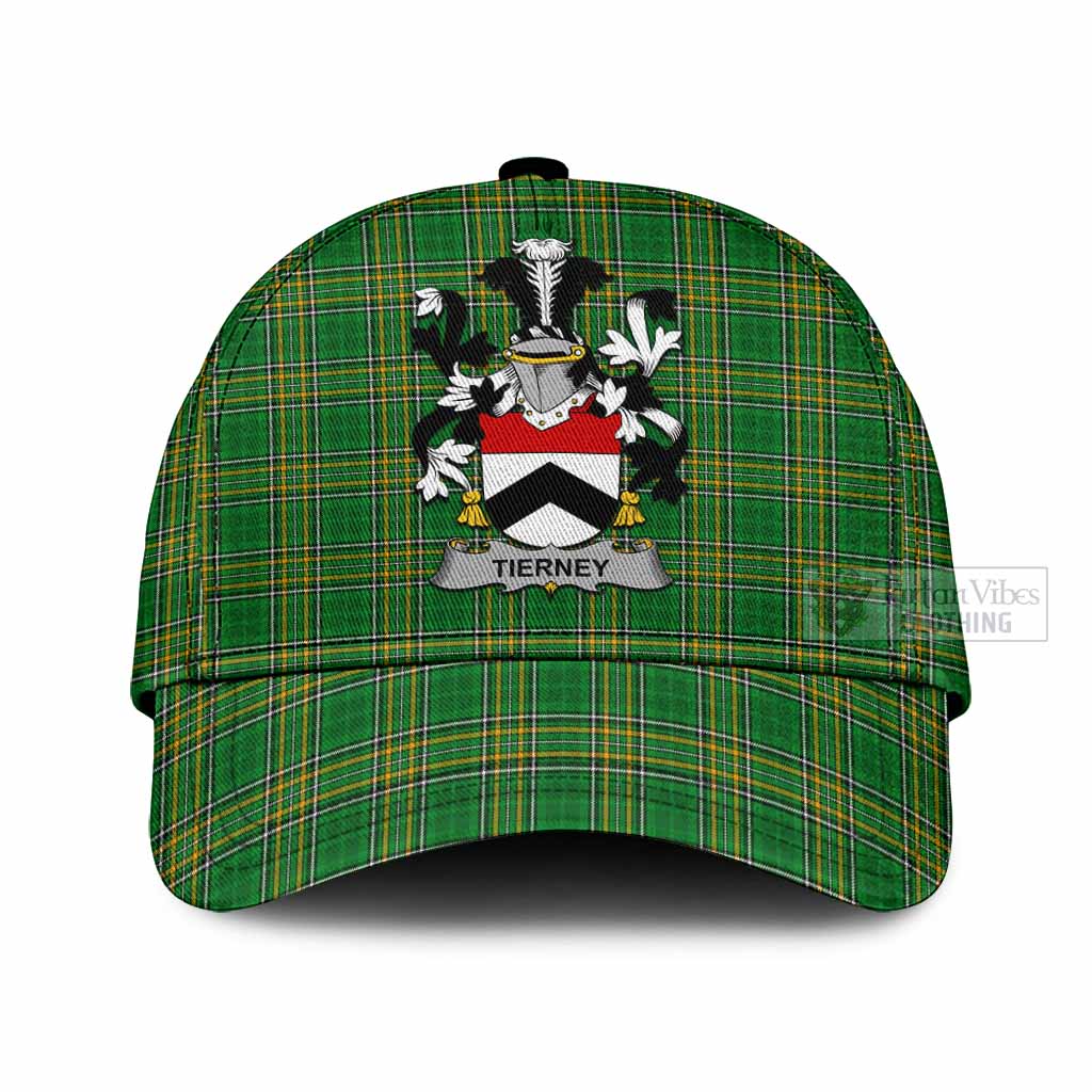 Tartan Vibes Clothing Tierney Irish Clan Tartan Classic Cap with Coat of Arms