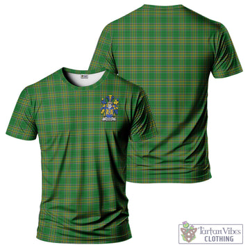 Tierney or O_Tierney Irish Clan Tartan T-Shirt with Family Seal