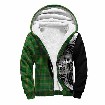 Tighe Irish Clan Sherpa Hoodie Celtic Circle Style Unisex S - Tartan Vibes Clothing