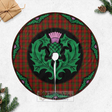 Tipperary County Ireland Tartan Christmas Tree Skirt Scottish Thistle Style