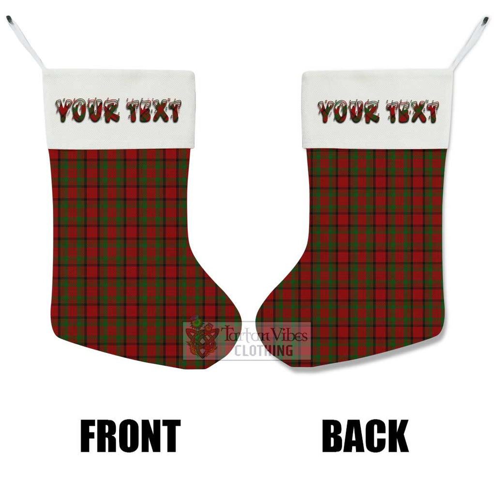 Tartan Vibes Clothing Tipperary County Ireland Tartan Christmas Stocking with Personalized Text