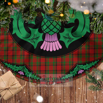 Tipperary County Ireland Tartan Christmas Tree Skirt Scottish Thistle Style