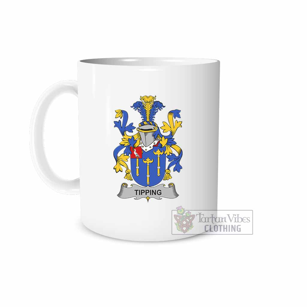 Tipping Irish Clan Coat of Arms Ceramic Mug White - 2D-tartanvibesclothing