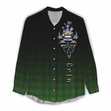 Tirry Irish Clan Women's Casual Shirt with Coat of Arms Erin Go Bragh Celtic Inspired Female - Tartan Vibes Clothing