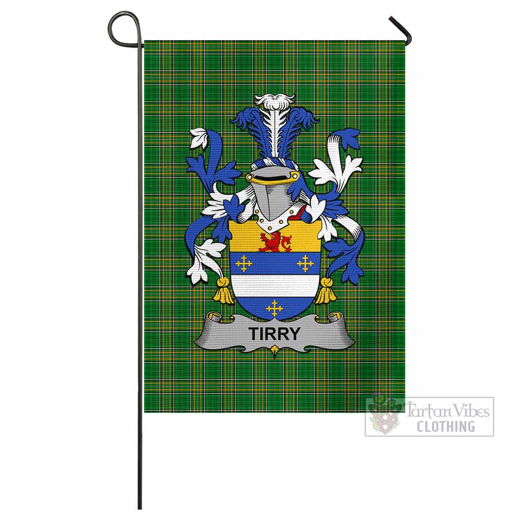 Tartan Vibes Clothing Tirry Irish Clan Flag with Coat of Arms