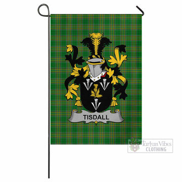 Tisdall Irish Clan Tartan Flag with Coat of Arms