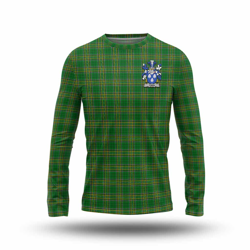 Tobin Irish Clan Tartan Long Sleeve T-Shirt with Coat of Arms Unisex - Tartan Vibes Clothing