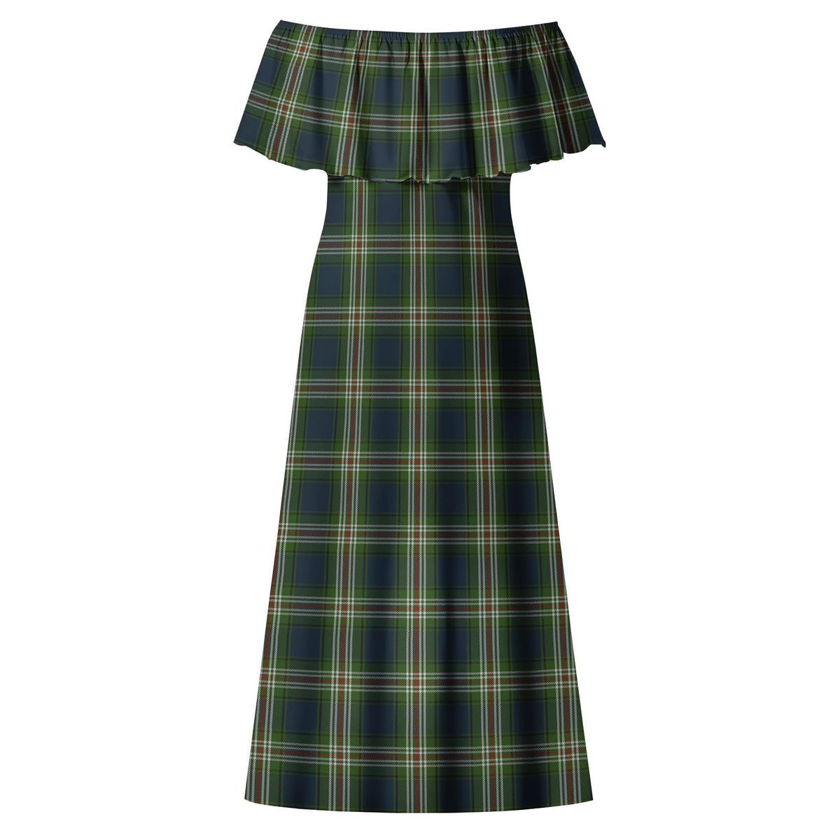 Todd Tartan Off Shoulder Long Dress - Tartan Vibes Clothing