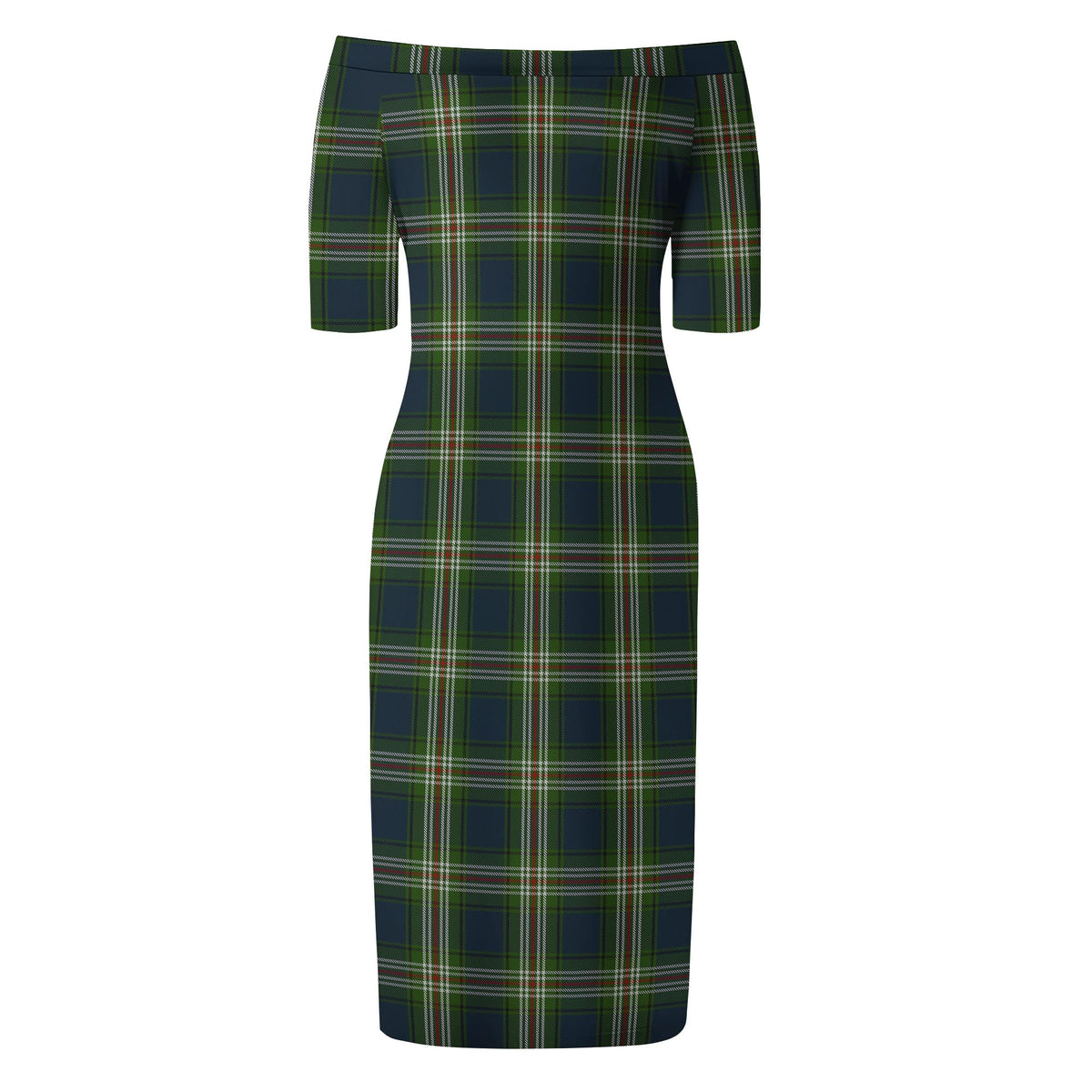 Todd Tartan Off Shoulder Lady Dress - Tartan Vibes Clothing
