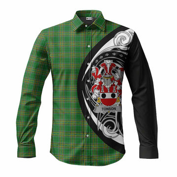 Tonson Irish Clan Long Sleeve Button Shirt Celtic Circle Style Men's Shirt S - Tartan Vibes Clothing