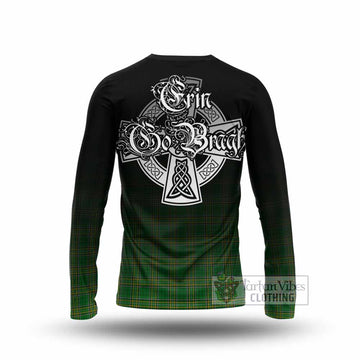 Tonson Irish Clan Long Sleeve T-Shirt with Coat of Arms Erin Go Bragh Celtic Inspired - Tartan Vibes Clothing