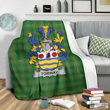 Torway Irish Clan Tartan Blanket with Coat of Arms - Tartan Vibes Clothing