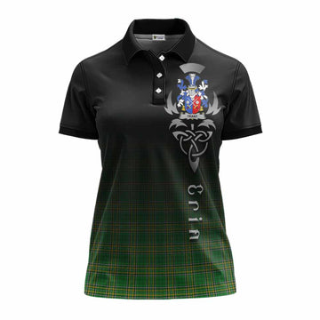 Trant Irish Clan Women's Polo Shirt with Coat of Arms Erin Go Bragh Celtic Inspired Women - Tartan Vibes Clothing