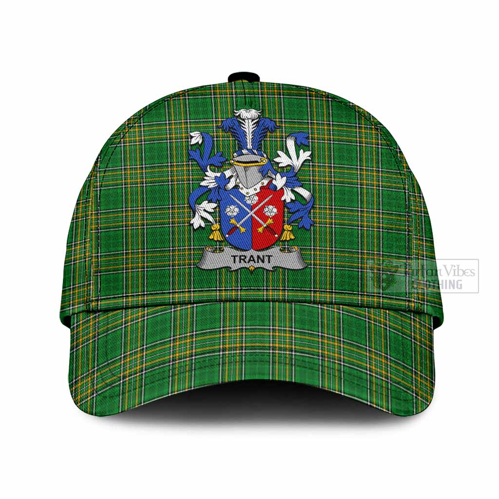 Tartan Vibes Clothing Trant Irish Clan Tartan Classic Cap with Coat of Arms