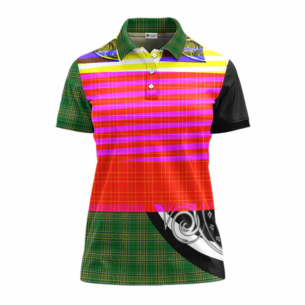 Travers Irish Clan Women's Polo Shirt Celtic Circle Style Women - Tartan Vibes Clothing