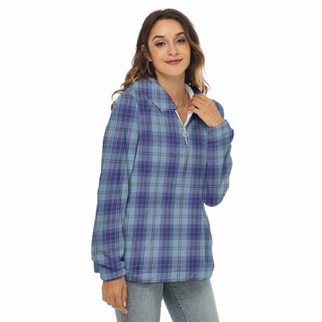 Traynor Tartan Women's Borg Fleece Hoodie with Half Zip