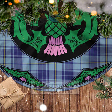 Traynor Tartan Christmas Tree Skirt Scottish Thistle Style