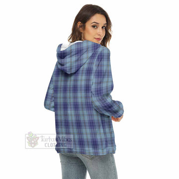 Traynor Tartan Women's Borg Fleece Hoodie with Half Zip