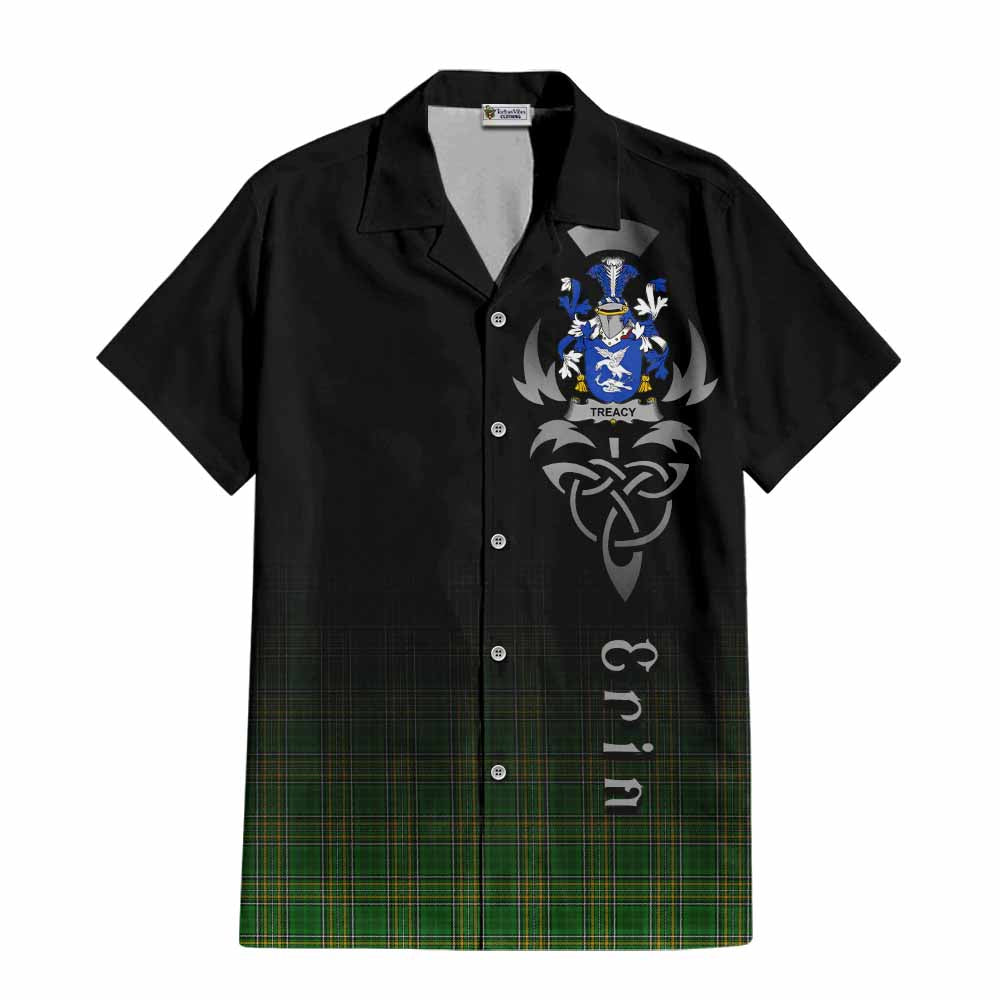 Treacy Irish Clan Hawaiian Shirt with Coat of Arms Erin Go Bragh Celtic Inspired Kid - Tartan Vibes Clothing