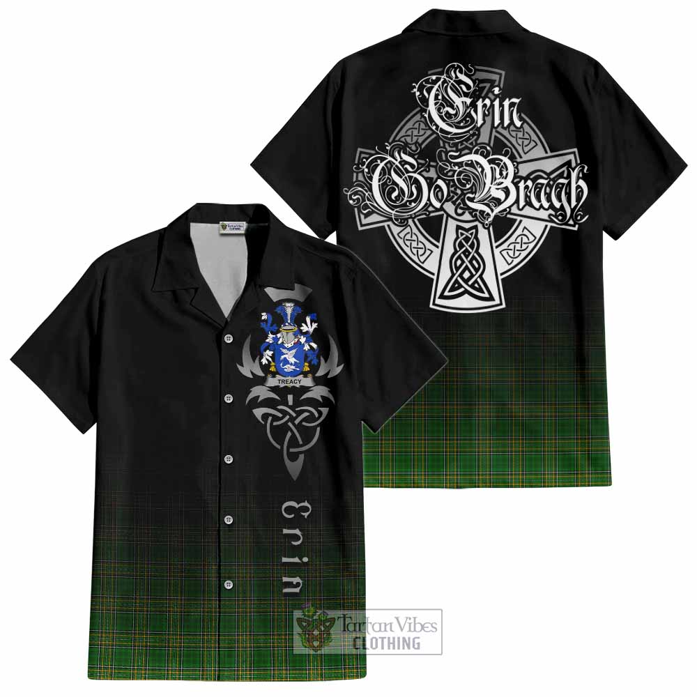 Treacy Irish Clan Hawaiian Shirt with Coat of Arms Erin Go Bragh Celtic Inspired - Tartan Vibes Clothing